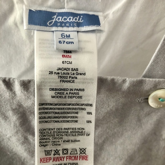 **Moved Closets ** Jacadi Paris Baby Overalls - Picture 4 of 6